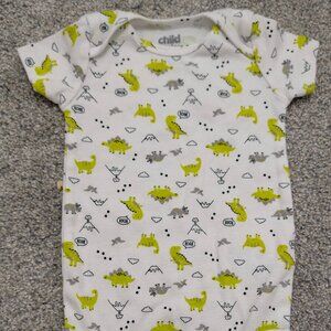 Carter's White and Yellow Dinosaur One Piece